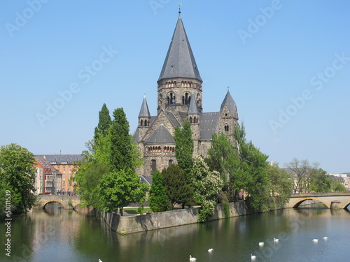 Kirche Temple Neuf an der Mosel in Metz - Lothringen