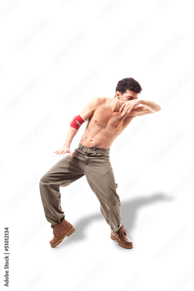 Dancer with naked chest Dancer with naked chest