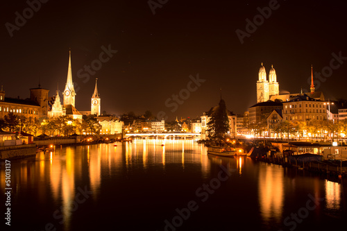 Foto Zürich in dern Nacht