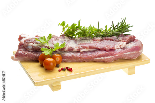 Raw pork meat