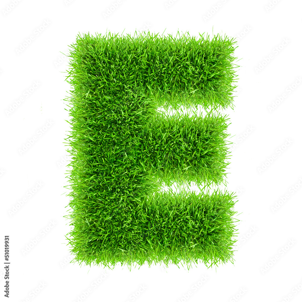 letter of grass alphabet Stock Illustration | Adobe Stock
