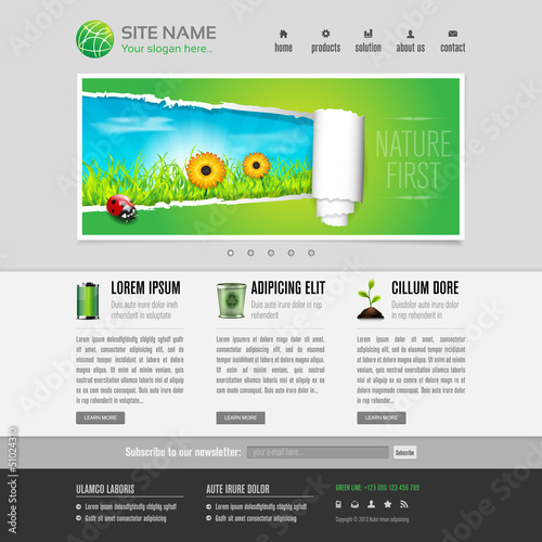 Green eco website template