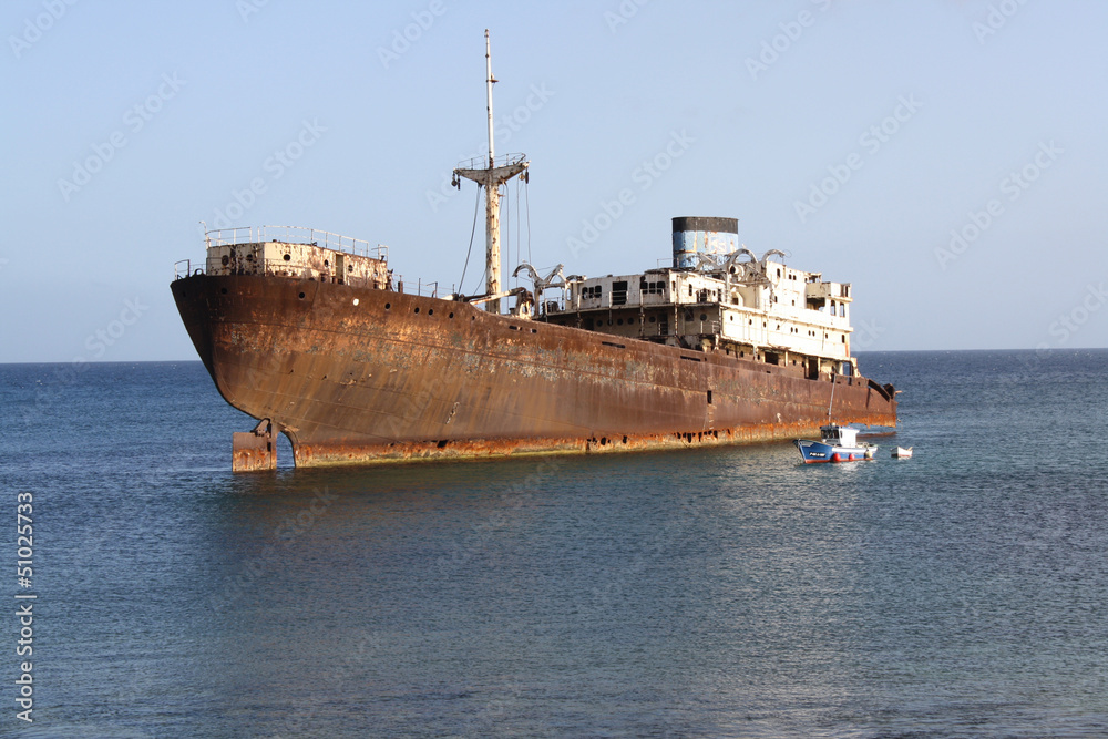 Old Wreck in the Port of Arrecife, (Lanzarote Island Spain) Old Wreck in the Port of Arrecife, (Lanzarote Island Spain)
