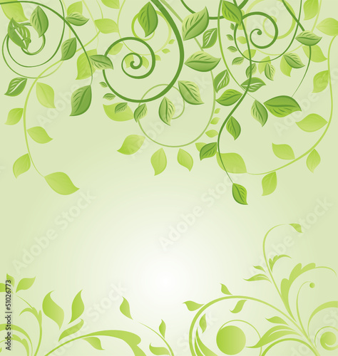 Spring green floral card