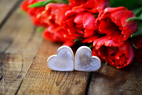 2 Herzen,Tulpen