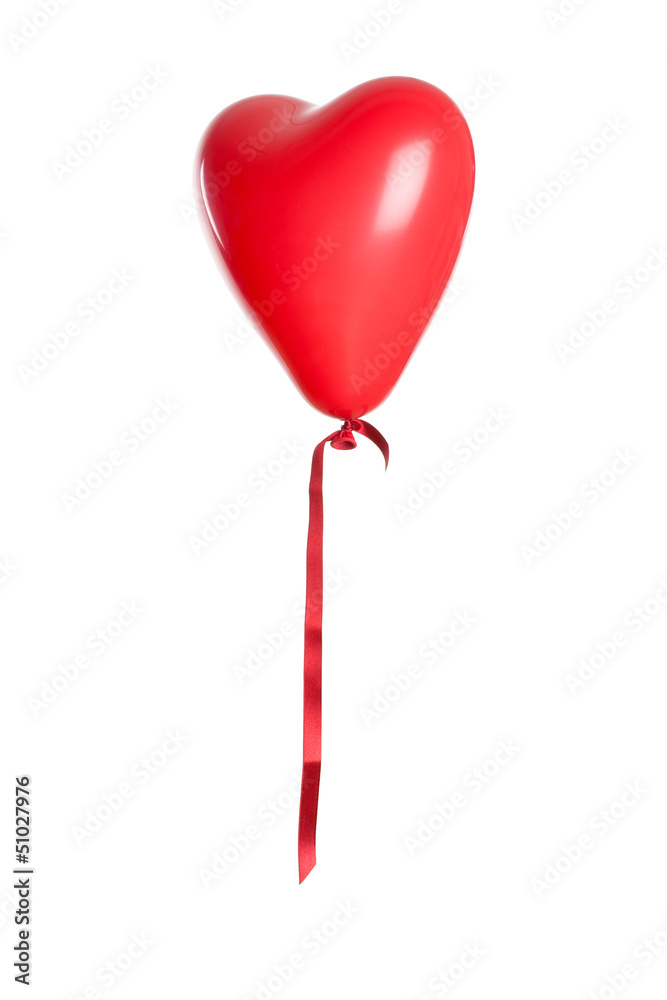 Isolated Heart Shaped Balloon