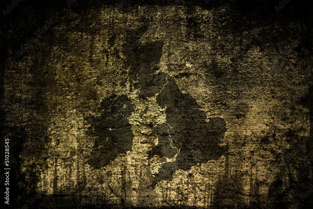 Grunge UK map