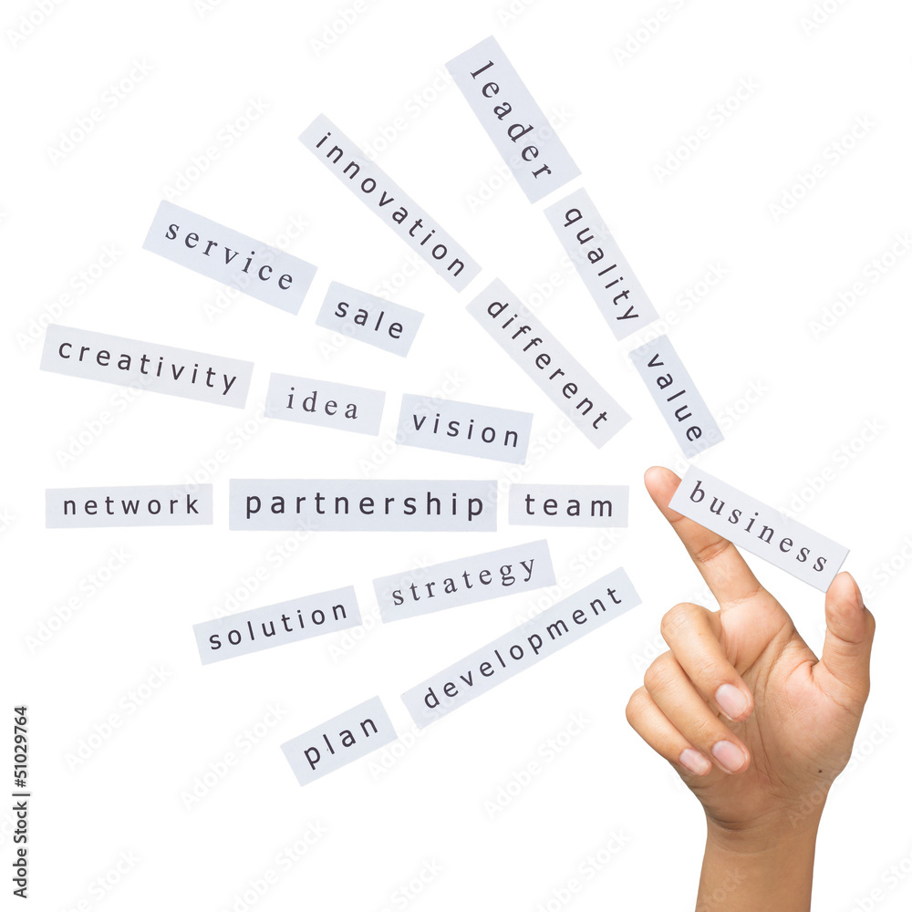Fototapeta premium Business keyword flow