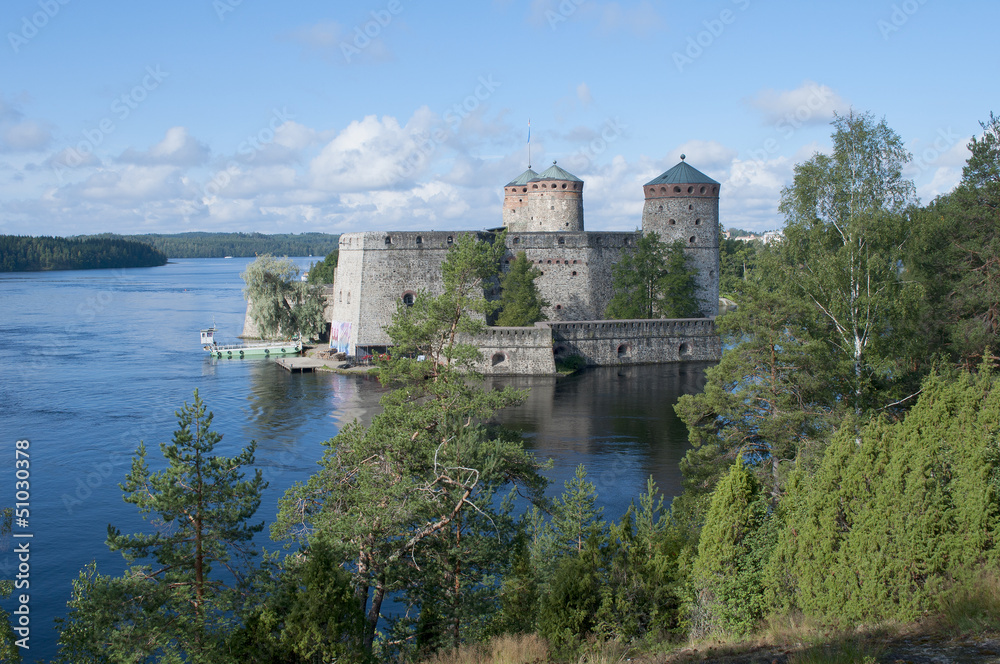 Fototapeta premium Вид на старинную средневековую крепость Олафсборг