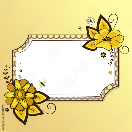 Vector frame with a floral design. EPS 10