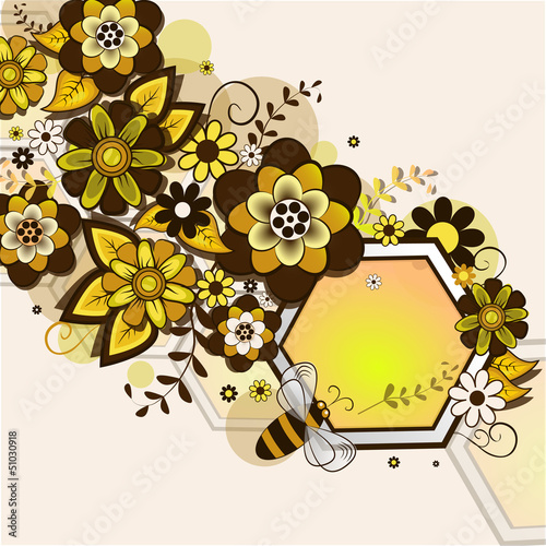 Vector frame with a floral design. EPS 10