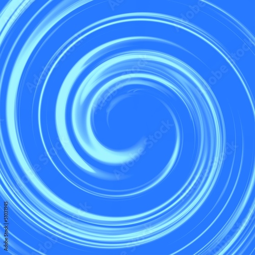 Abstract glossy art swirl water blue background