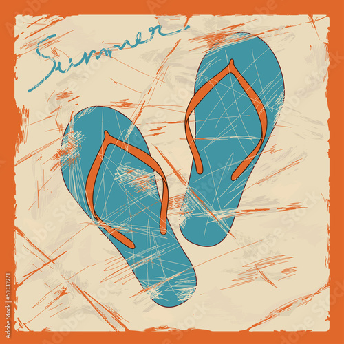 Illustration of flip flops