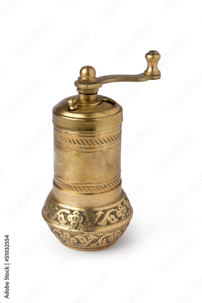 Spice Mill, Brass Spice Mill, Brass