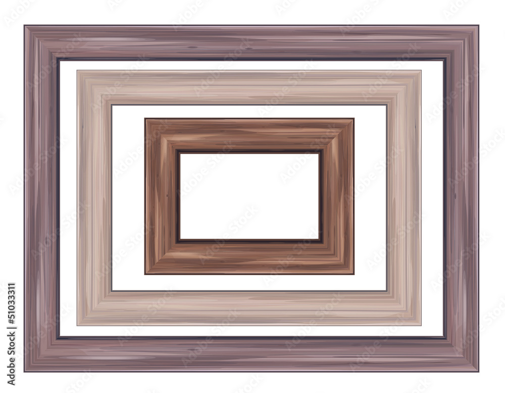 Vector of wooden frames. Vector of wooden frames.