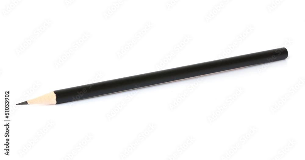 Black pencil. Black pencil.