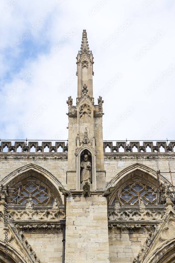 Detail of York Minster, UK