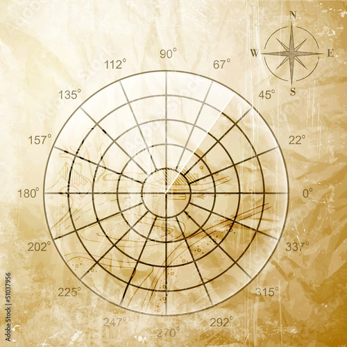 Vintage radar screen