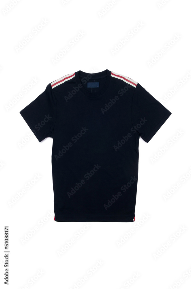 Male t-shirt isolated on the white background