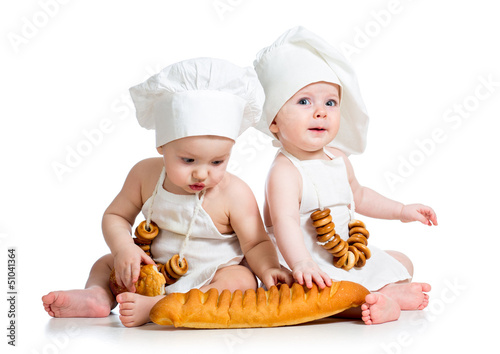 Little bakers kids boy and ...