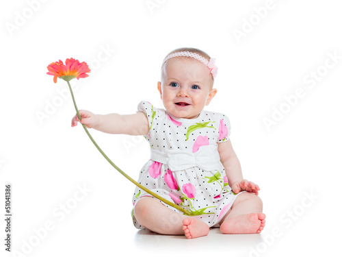 beautiful girl with flower ...