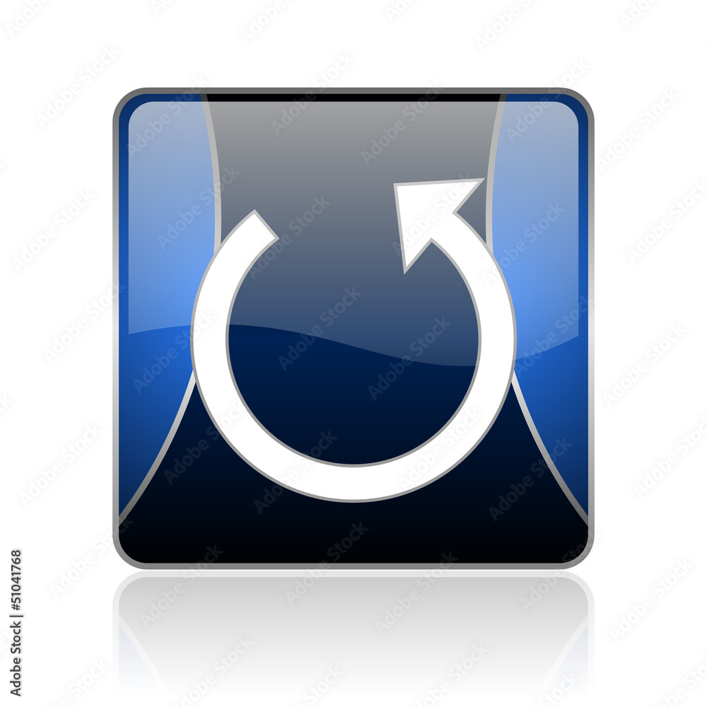 rotate blue square web glossy icon rotate blue square web glossy icon