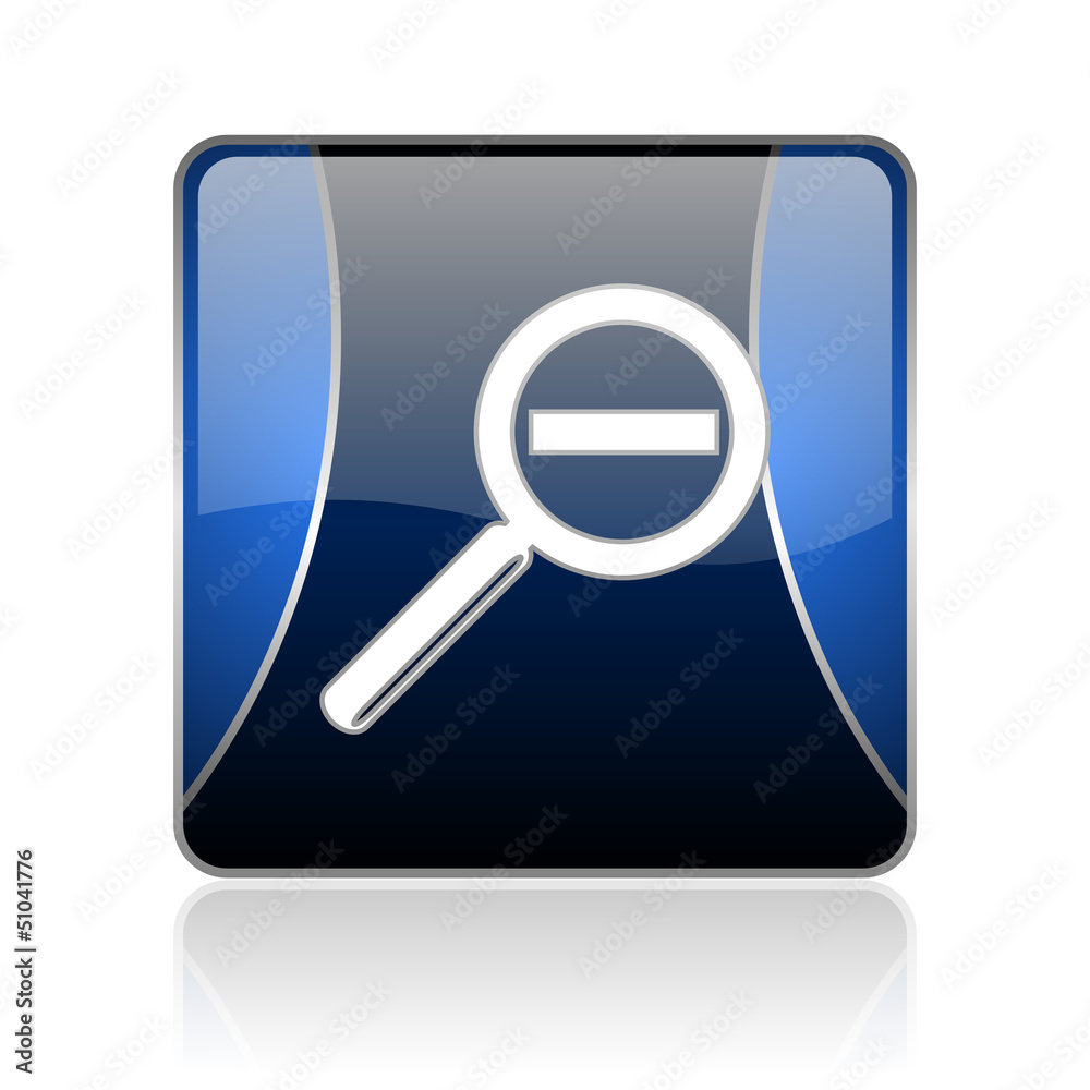 magnification blue square web glossy icon magnification blue square web glossy icon