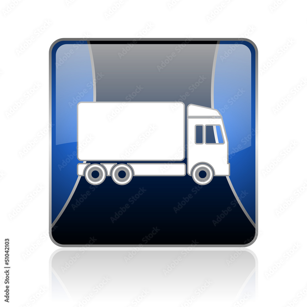 delivery blue square web glossy icon delivery blue square web glossy icon