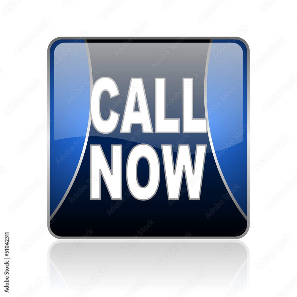 call now blue square web glossy icon call now blue square web glossy icon