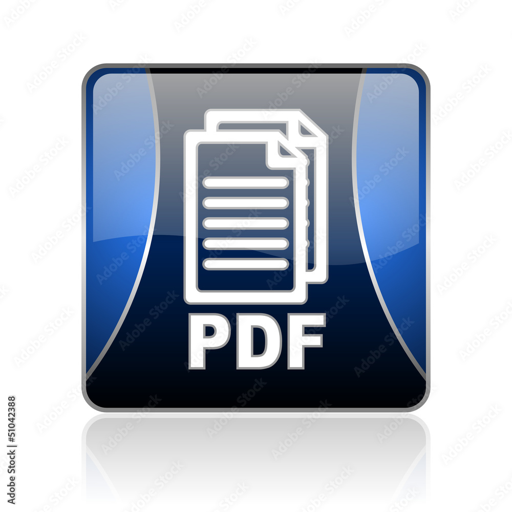 pdf blue square web glossy icon pdf blue square web glossy icon