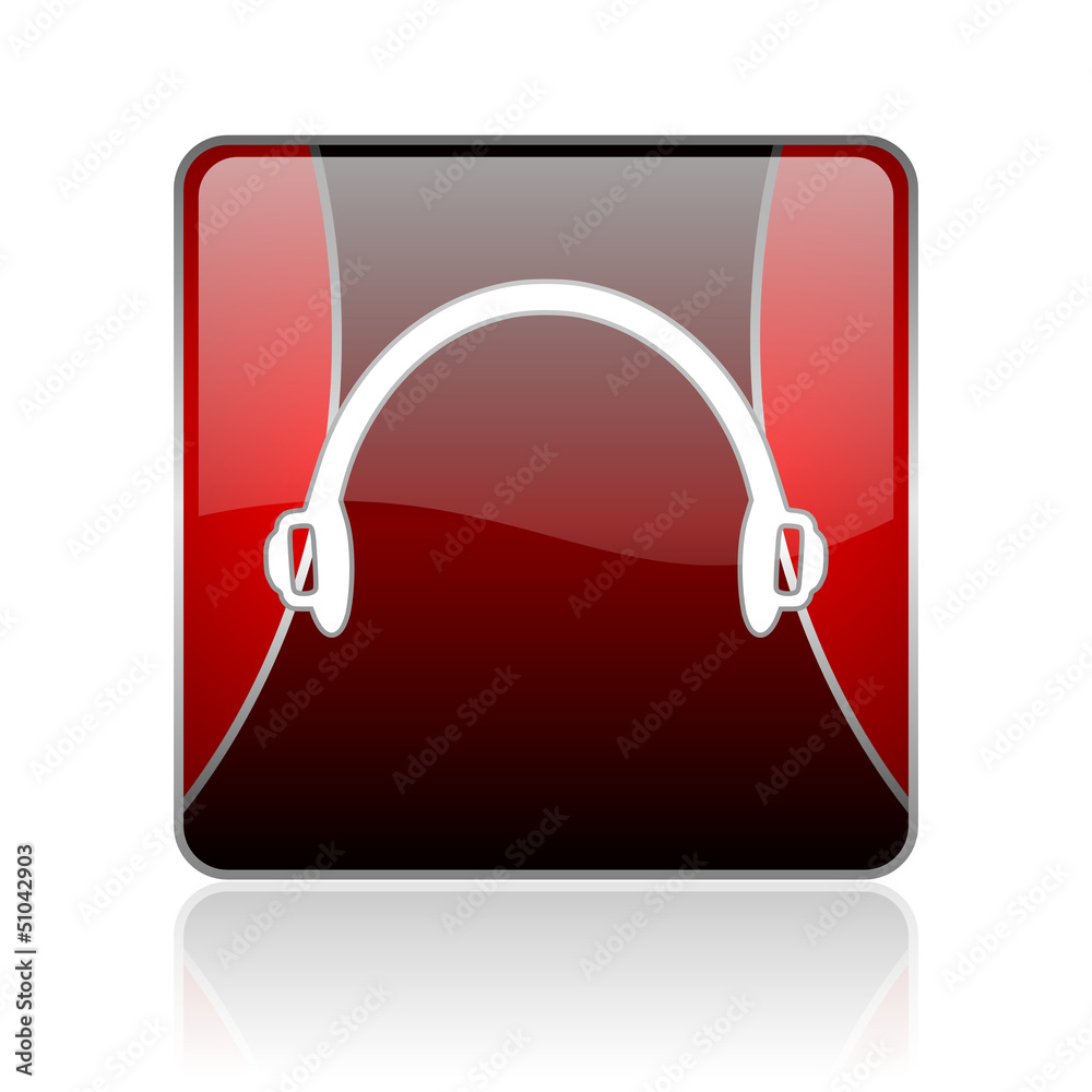 Red square headphones hot sale