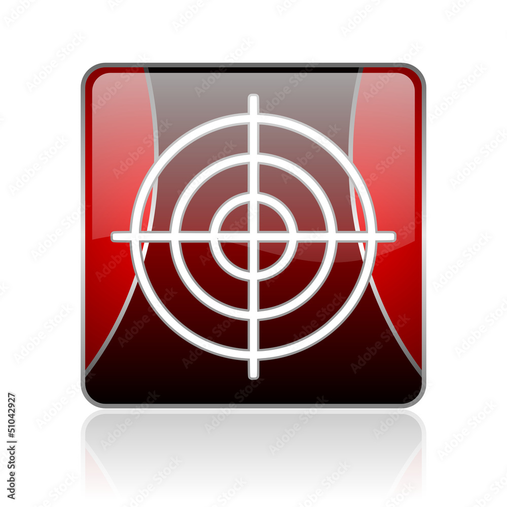 target red square web glossy icon target red square web glossy icon