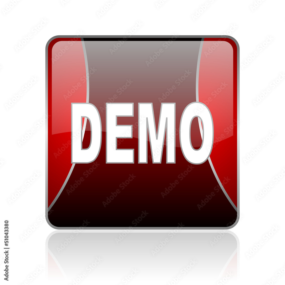 demo red square web glossy icon demo red square web glossy icon