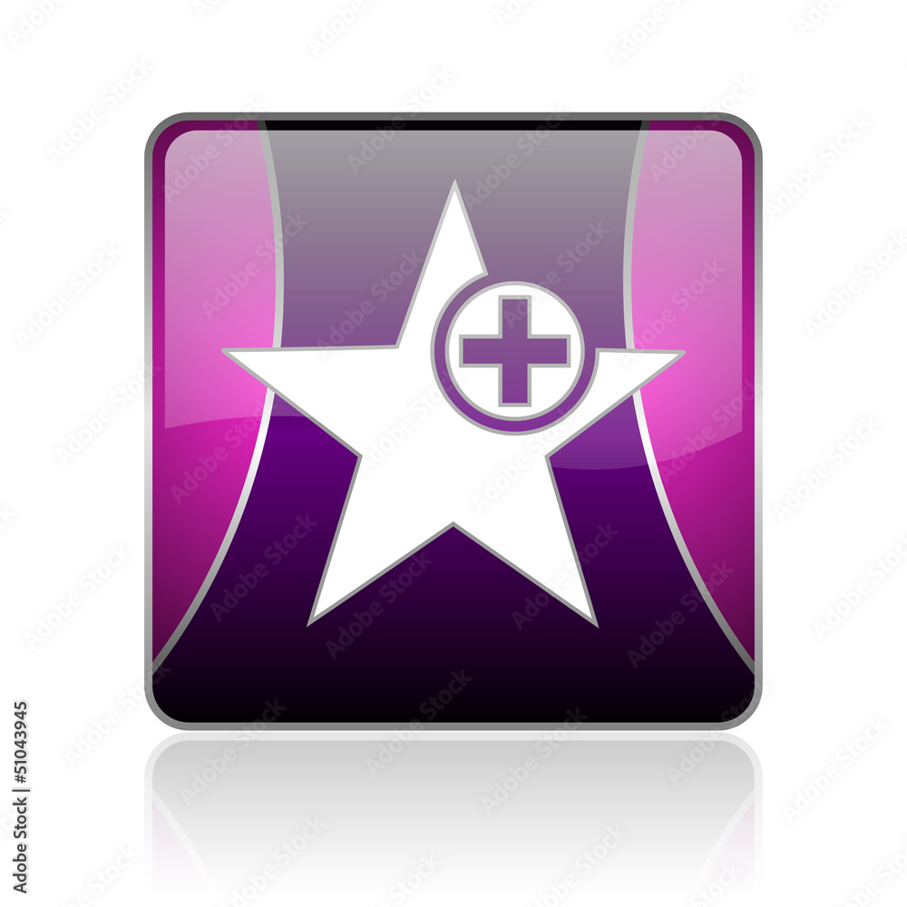 star violet square web glossy icon star violet square web glossy icon