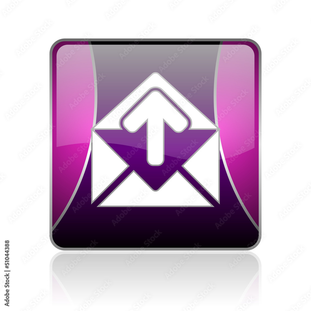 mail violet square web glossy icon mail violet square web glossy icon