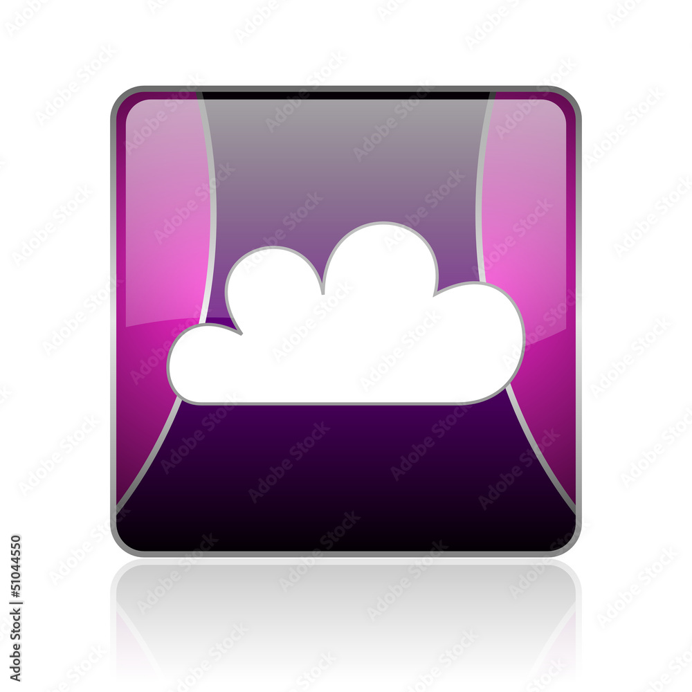 weather forecast violet square web glossy icon weather forecast violet square web glossy icon