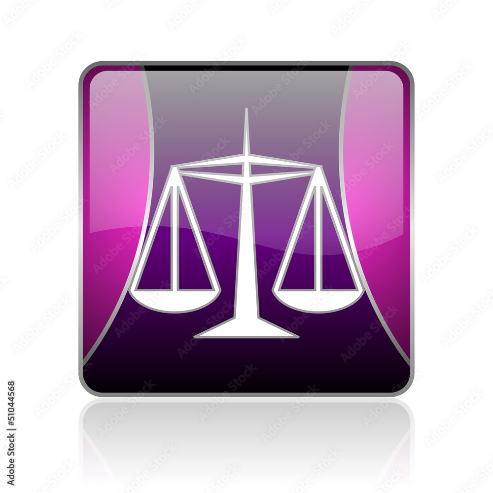 justice violet square web glossy icon justice violet square web glossy icon