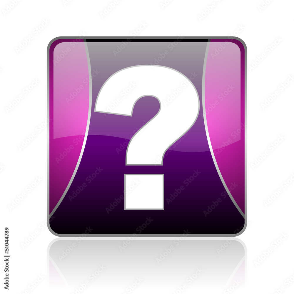question mark violet square web glossy icon question mark violet square web glossy icon