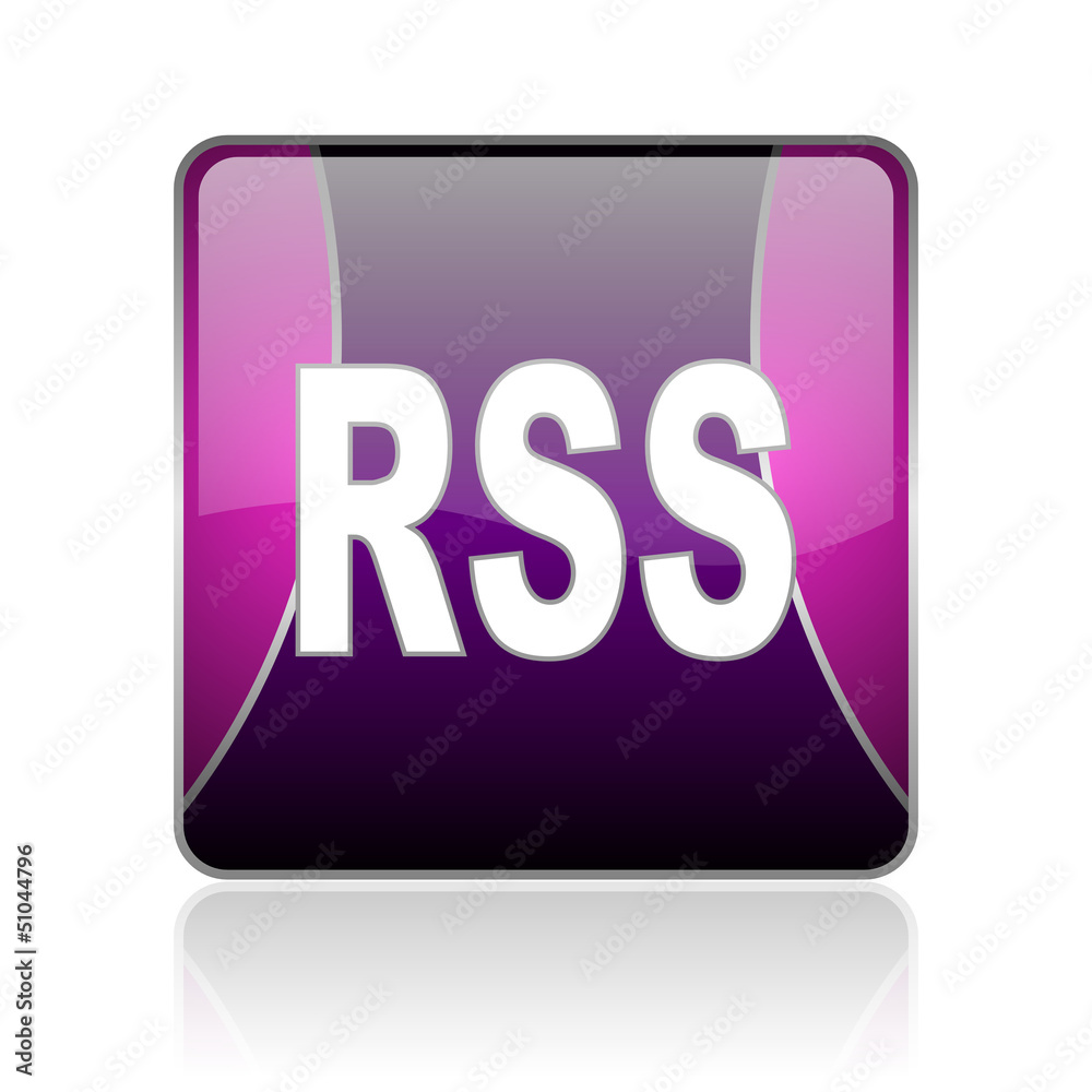 rss violet square web glossy icon rss violet square web glossy icon