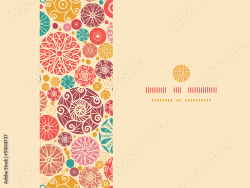 Vector abstract decorative circles horizontal seamless pattern