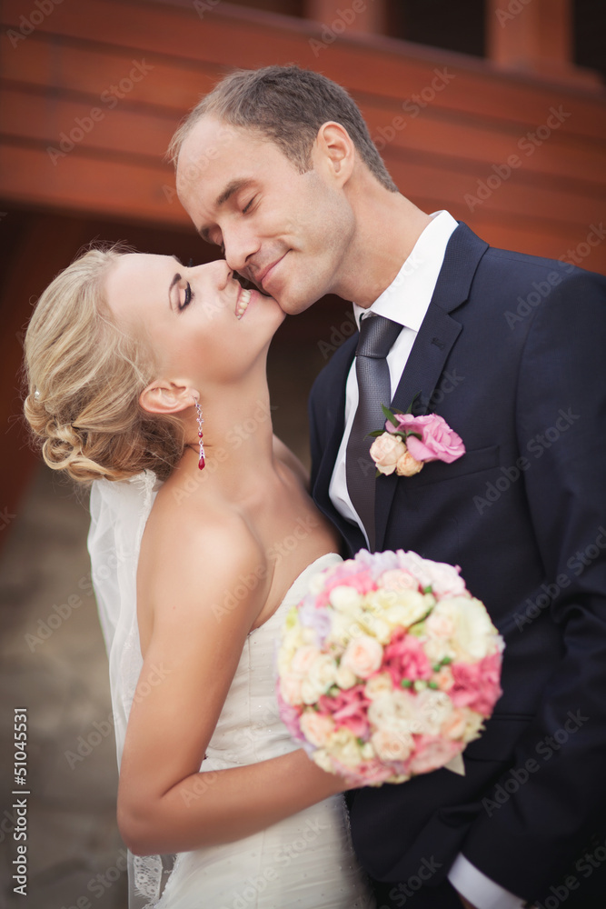 bride and groom at wedding day bride and groom at wedding day