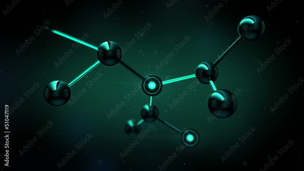 Beautiful Molecule Structure in microscope. HD 1080.