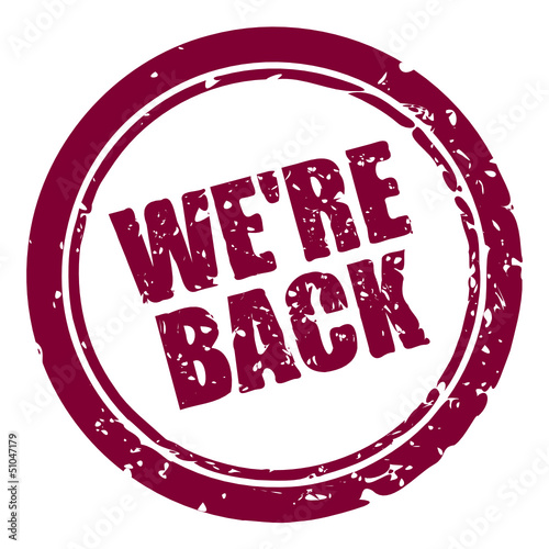 stamp we're back I