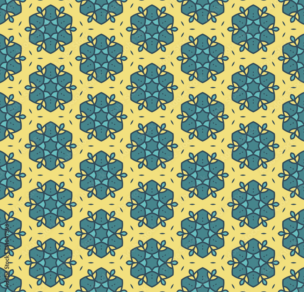 Seamless Colorful Retro Pattern Background