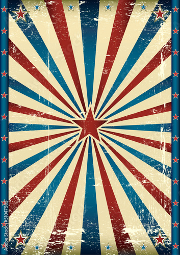 Vintage tricolor star background