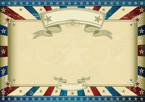 Textured red blue retro certificate
