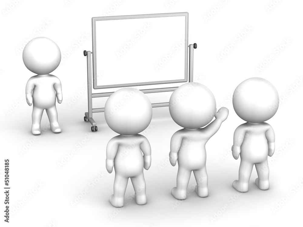 3D Man asking Question at Presentation 3D Man asking Question at Presentation
