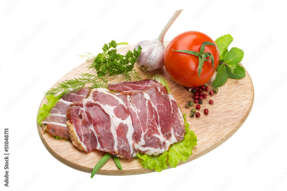 Bacon with vegetables Bacon with vegetables