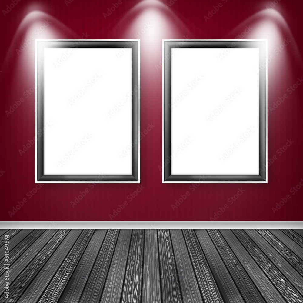 Two empty frames on a wall Two empty frames on a wall