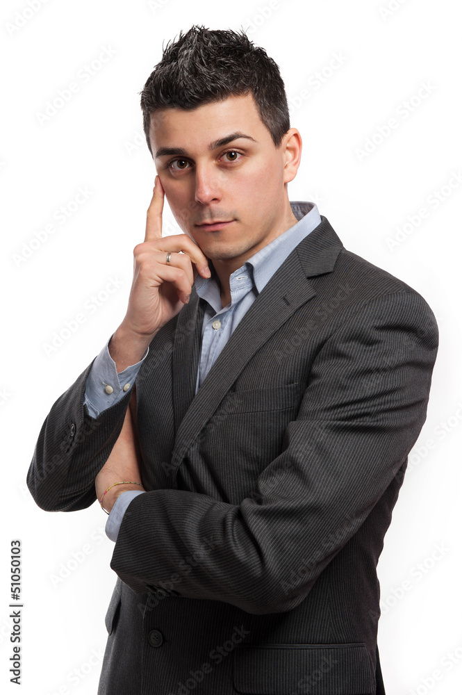 Portrait of a businessman isolated on white background. Portrait of a businessman isolated on white background.